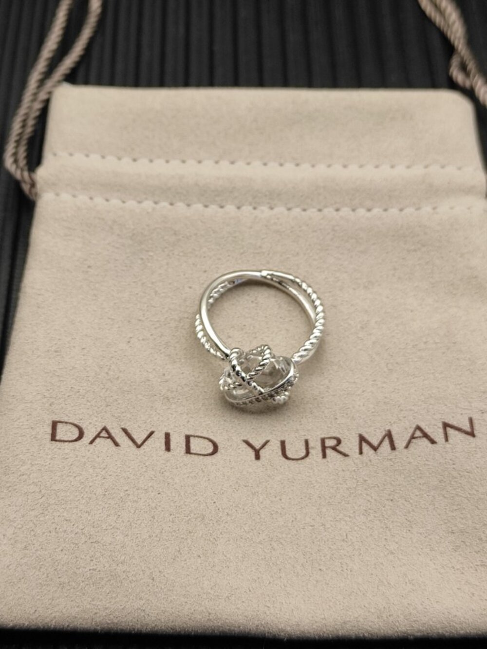 David Yurman 925 Silver Rings with Original Pouch